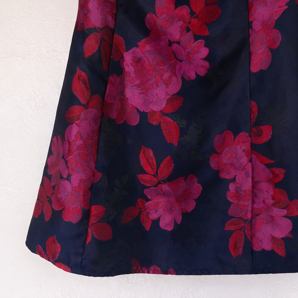 Lucy Paris Lotus Mini Dress - Navy Pink Floral - Medium - NWT - Picture 4 of 7